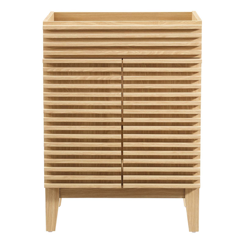Render 23.5" Single Bathroom Vanity Base Only, Oak