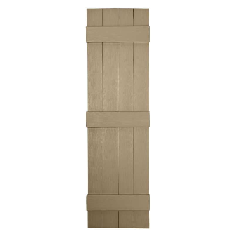 Persiennes personnalisées à 4 planches fermées, Argile à poterie, 64"