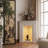 White Manufactured Wood Freestanding Fireplace