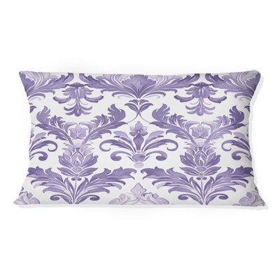Coussin lombaire lavande blanc damassé Bliss I