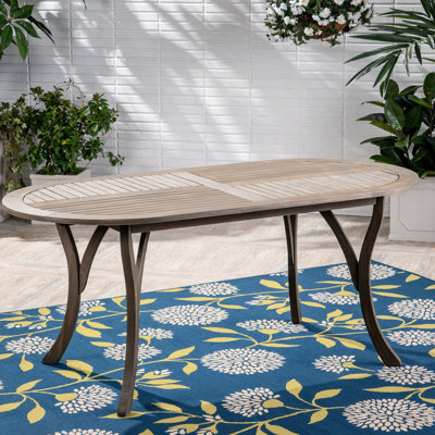 Mobilier de patio 70 po en bois - aspect gris gracieux pour l'élégance incluse