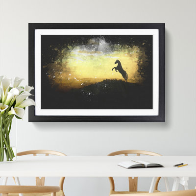 Horse at Sunset - Picture Frame Graphic Art