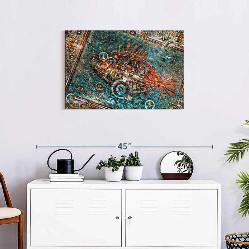 Brampt Steampunk Fish, 20" H x 30" W
