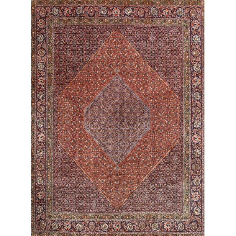 Tapis rouge / gris Jhirayr, Carré 6 pi