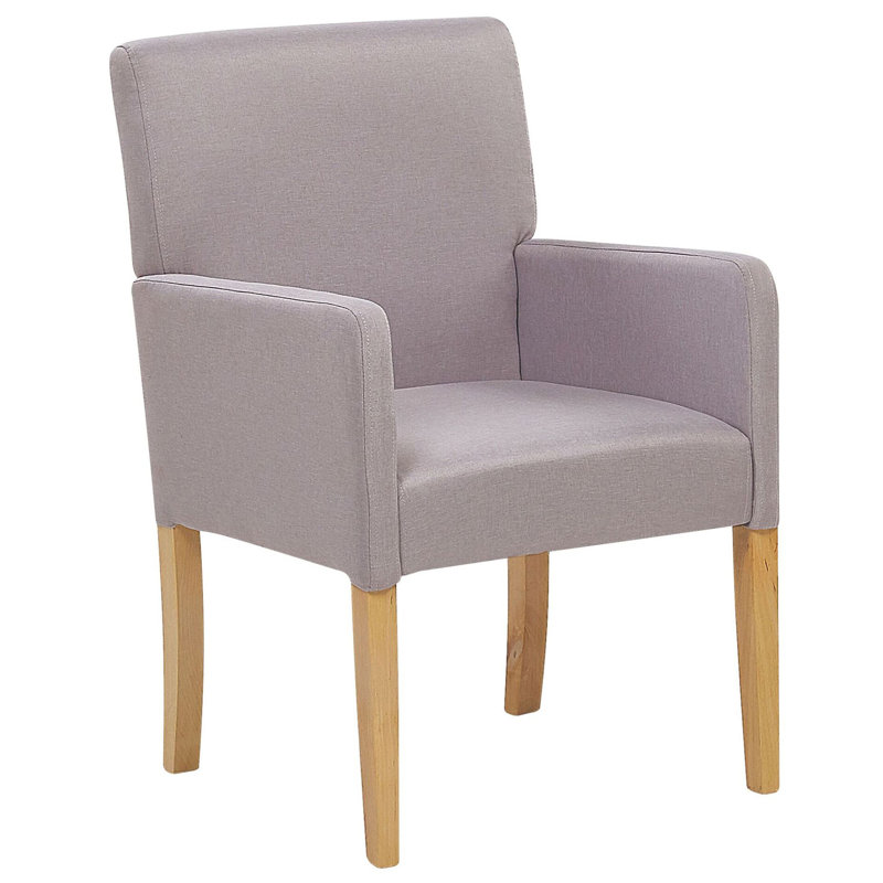 Rockefeller 44cm H Polyester Blend Upholstered Armchair in Grey, White