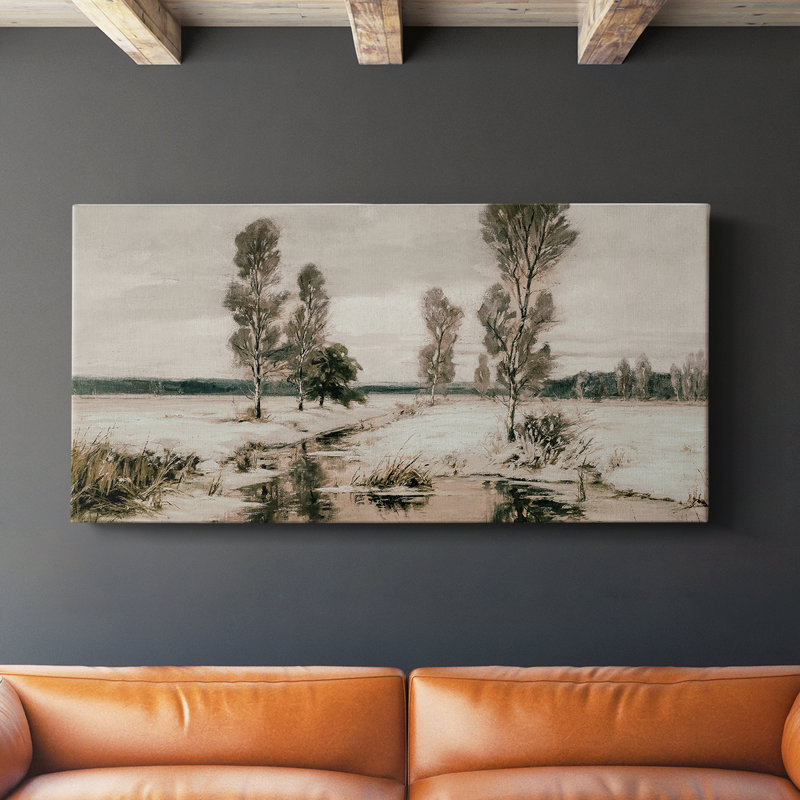 Série paysage - ML XXXVI - Toile tendue avec châssis - Prêt à être accroché, H 24 po x l 48 po