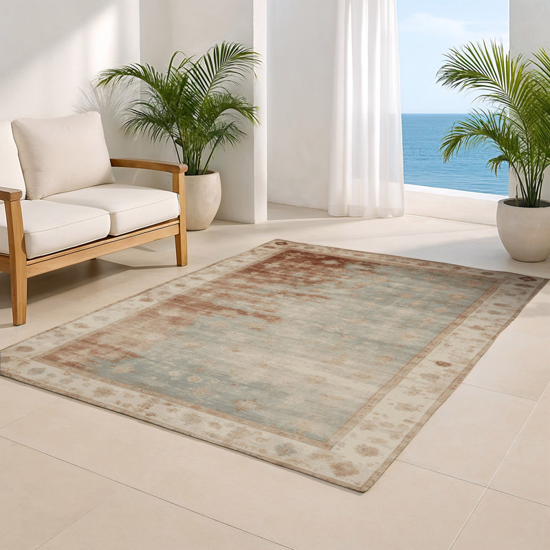 Tapis d'intérieur et d'extérieur surteint beige, Rectangulaire 2 pi x 3 pi