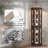 Eyisean Corner Curio Cabinet with Light Bulb, Tempered Glass Doors, Floor Standing Glass Display Cage with 6 Tempered Glass Shelves, Wine Cabinet Storage Rack for Bar and Liquor Storage-1485348210-1483231375