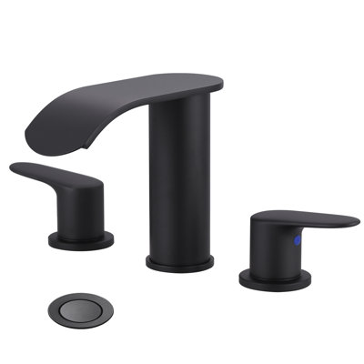Widespread 2-handle Bathroom Faucet with Drain Assembly