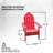 Alanson Foldable Adirondack Chair Weather Resistant, Outdoor Garden, Patio, Lawn, Deck, Backyard, 37.8" H-1468793685