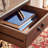 Modern Athena Farmhouse End Table –Solid Wood Design in Distressed White with Storage Drawer & Shelf-1683813239