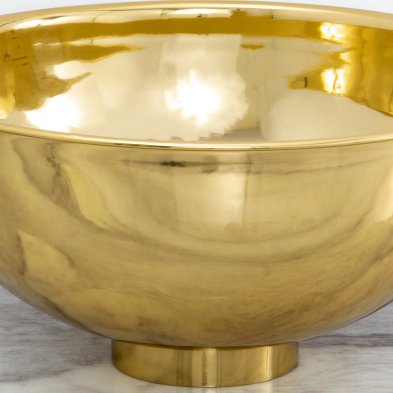 Abbaigh Handmade Stainless Steel Decorative Bowl 1, Gold