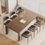 Table de salle à manger 70,86 "en bois massif, convenant à 8 à 10 personnes, couleur noyer