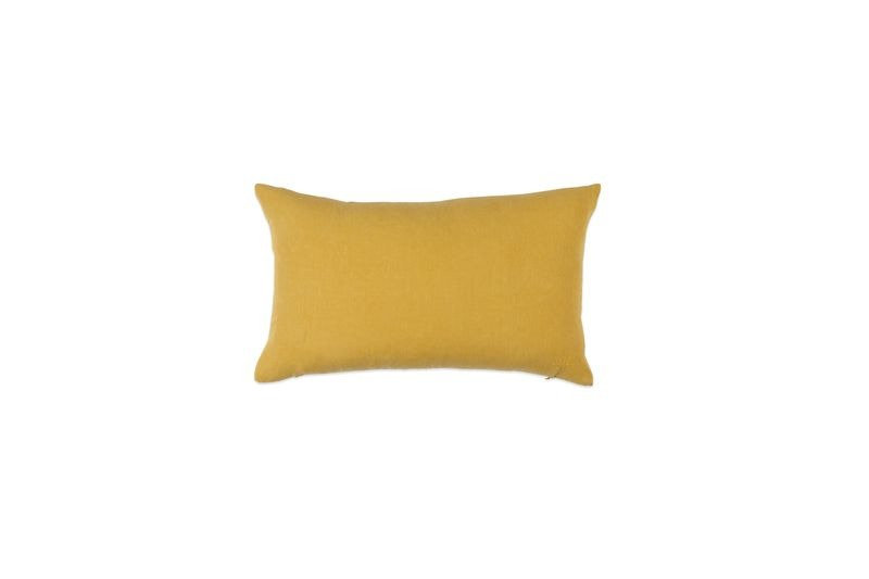Simple Linen Pillow Cover & Insert, Mustard, Rectangle 12" H x 22" W