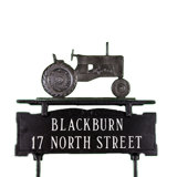 Tractor 2-Line Lawn Address Sign