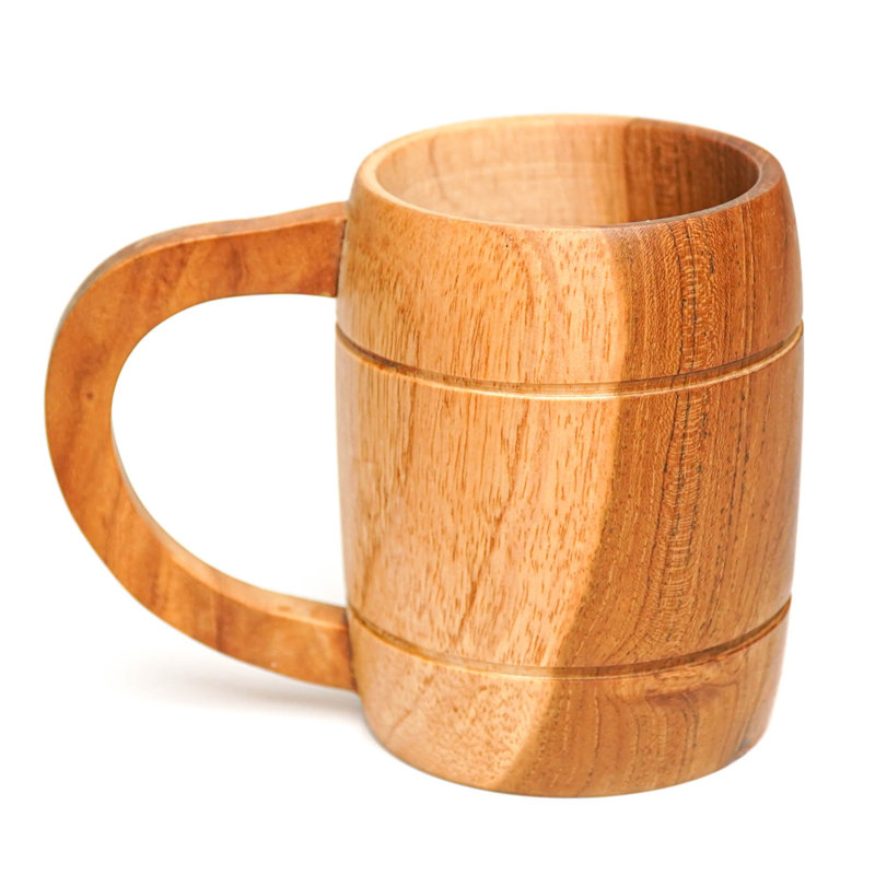 Chope à bière en bois de teck, 4
