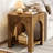 19.7" End Table with Arch Design, 2-Tier Square Side Table for Living Room, Bedroom, Office-312700126