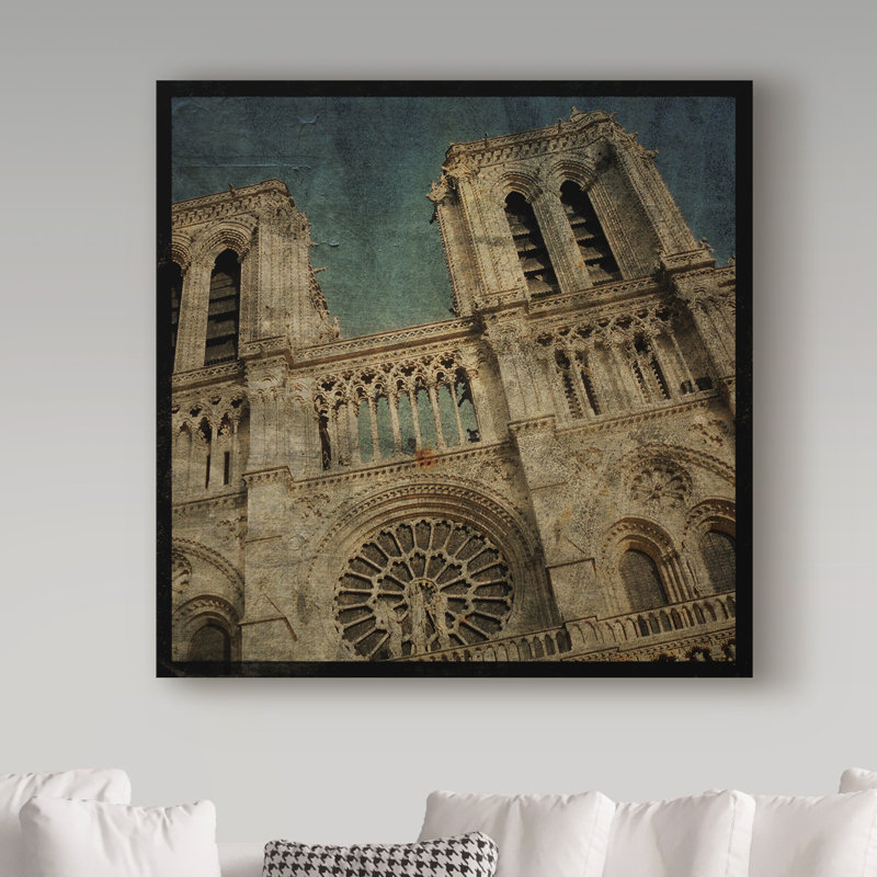 «Notre Dame» par Kaior, impression sur toile tendue, H 14 po x l 14 po x P 2 po