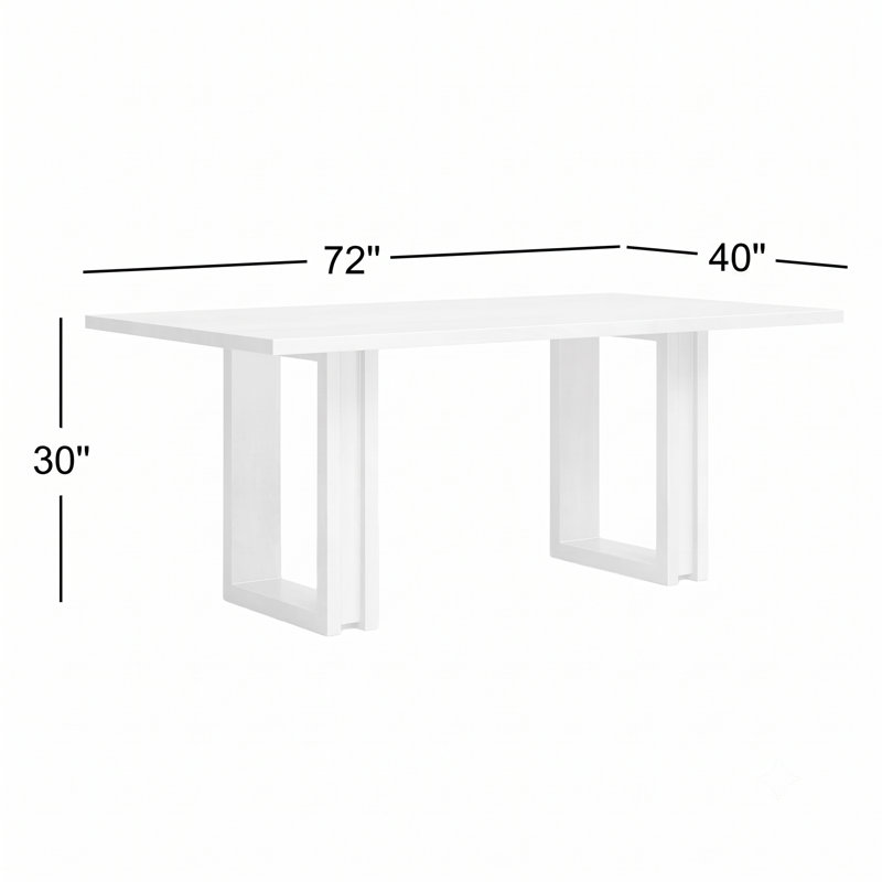 Carmel Solid Wood Dining Table, Black Wash