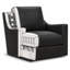 Montecito Statement 100% Top Grain Leather Swivel Chair, Made to Order-332004565