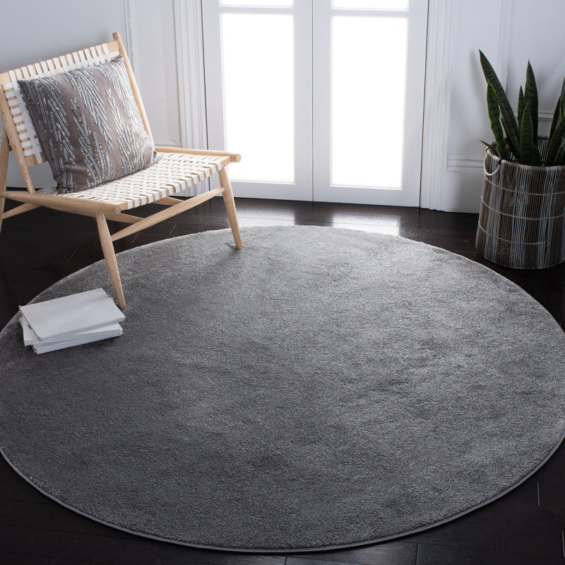 Tapis antidérapant de performance de couleur unie Scolle, Rond 6 pi 7 po