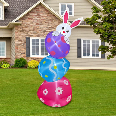 Lapin de Pâques avec œufs gonflable