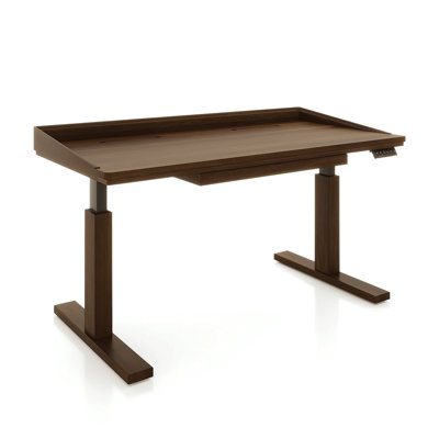 Odin Sit-Stand Desk - Desk -Wood Legs and Pencil Drawer