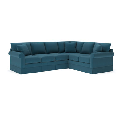 Friedman 115" W 2-Piece Upholstered Sectional with Foam and Down Blend Cushions