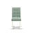 5 Piece Dining Table Set contain A Dining Table and 4 Platinum Gray Polyester Fabric Wooden Chairs with Stylish Back- Linen White Finish-2922338-1932214-39344689