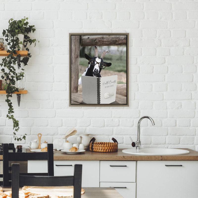 Bienfaits pour la santé du cadre flottant fromage de chèvre, design par Lori Deiter, Cadre flottant orme Montalcino