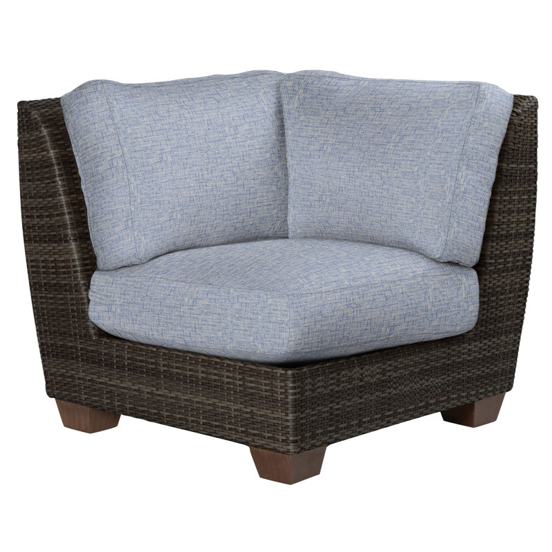 Chaise de patio avec coussins Saddleback, Café, Toile spa Sunbrella®