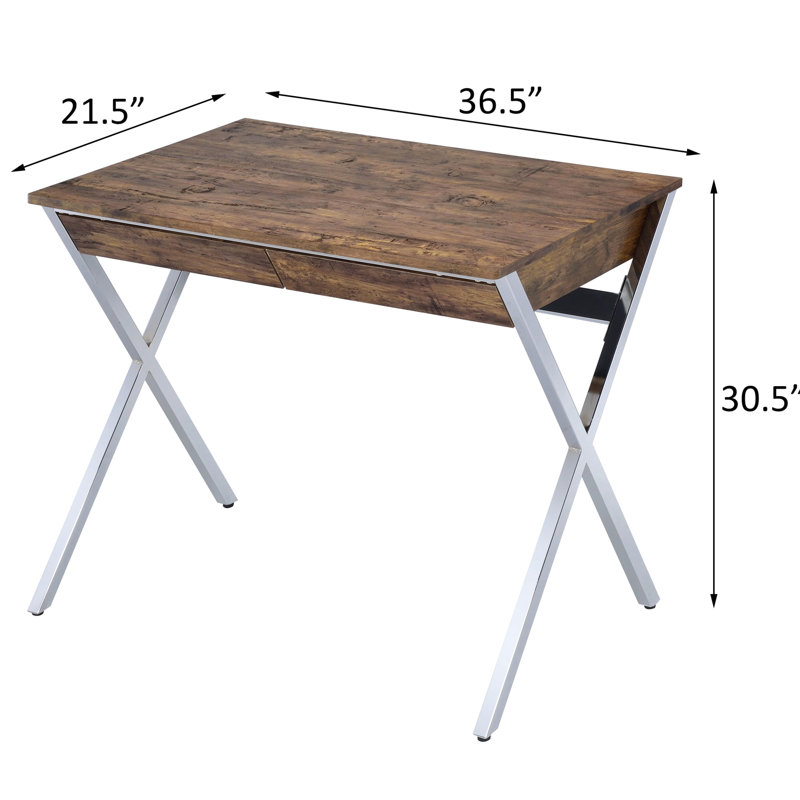 Bureau d'écriture en chêne patiné avec un attrait sophistiqué pour une finition professionnelle
