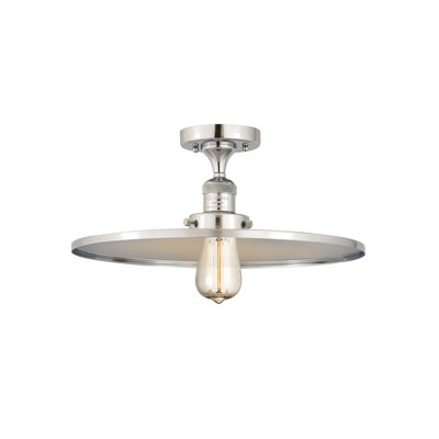 Rouvin Single Light Metal Semi Flush Mount