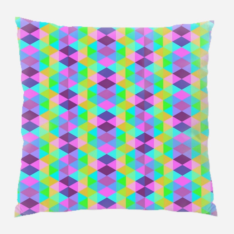 Coussin décoratif triangles