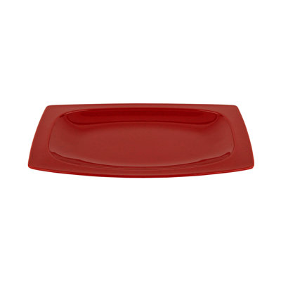Plateaux de service ovales en mélamine GET OP-118-RSP, 12,25 po x 8 po, rouge (ensemble de 12)