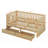 Kaenel Wood Daybed with Fence Guardrails and 2 Drawers-453630937