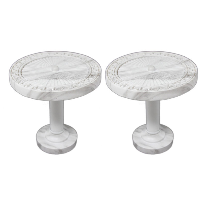 Retenue de rideau Braylsham Medallion, Marbre blanc