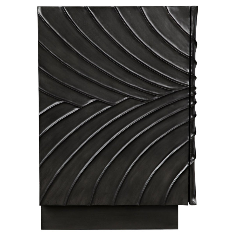 Cavalier 80'' W Solid Wood Sideboard, Black