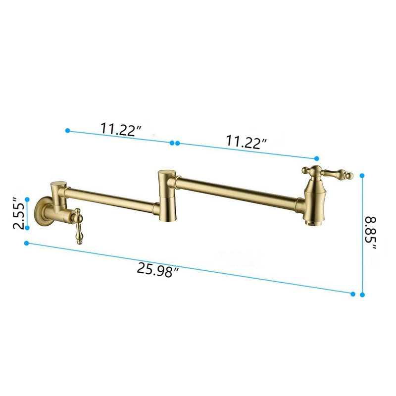 KISRAIS Kitchen Faucet, Gold
