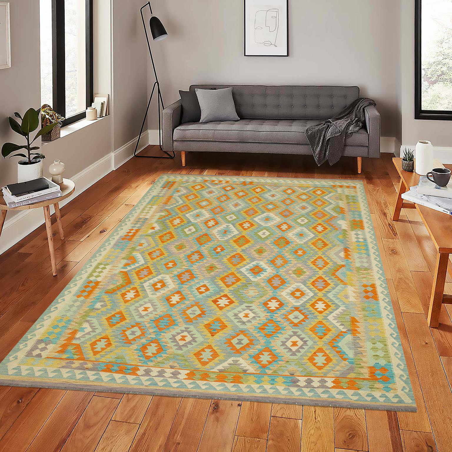 Isabelline Kelvis Geometric Handmade Rectangle 8'11'' x 11'11'' Wool ...