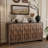 Accent Cabinet Farmhouse Style 4 Door Wooden Cabinet Sideboard Buffet Server Cabinet Storage Cabinet
