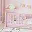 Lit pour tout-petit Montessori, structure en bois de pin (rose, simple)-2004145994-2004145998