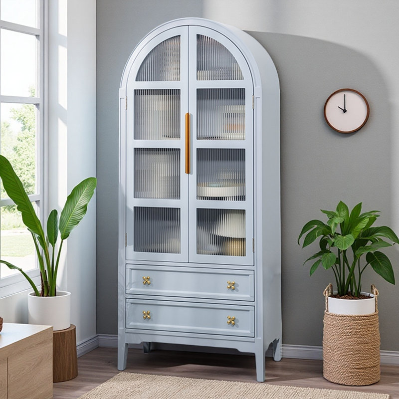 Vitrine de style minimaliste français, Bleu
