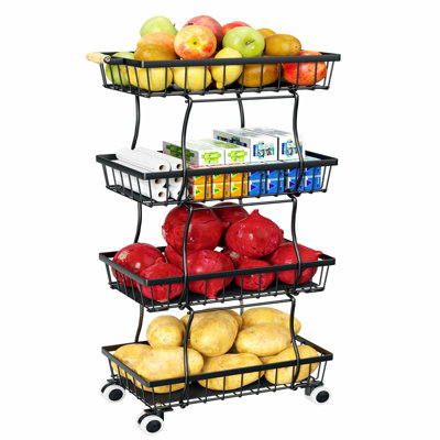 Noriah 33.7'' H x 14.49'' W Utility Cart with Wheels