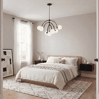 Marias 7-Light Chandelier in Black