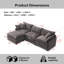 Canapé modulaire classique avec repose-pieds, tissu en chenille doux, sièges confortables et assemblage facile pour les salons confortables-1992326188
