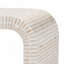 Table de bout en nacre de Capiz côtière beige et blanche