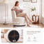 Fauteuil demi-tonneau pivotant moderne à dossier ouvert et rembourré pour salon et chambre à coucher-47410144