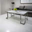 Ayianna Rectangular Coffee Table for Living Room, White Marble Glass Top Center Table