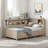 Wood Daybed With Storage Shelves, Sliding Doors And 3 Drawers-563398767